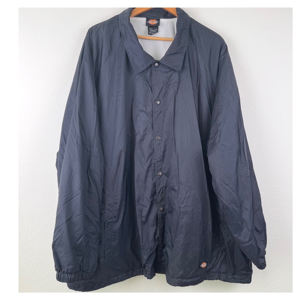 Dickies Coaches Jacket Men 5XL Black Excellent Casual Workwear Streetwear
